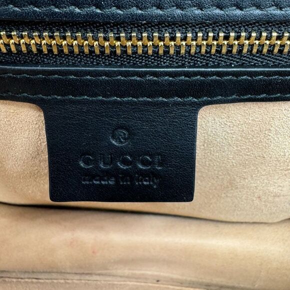 Auth Gucci Black Velvet GG Monogram Sherry Line Small Sylvie Shoulder Bag - Picture 15 of 16